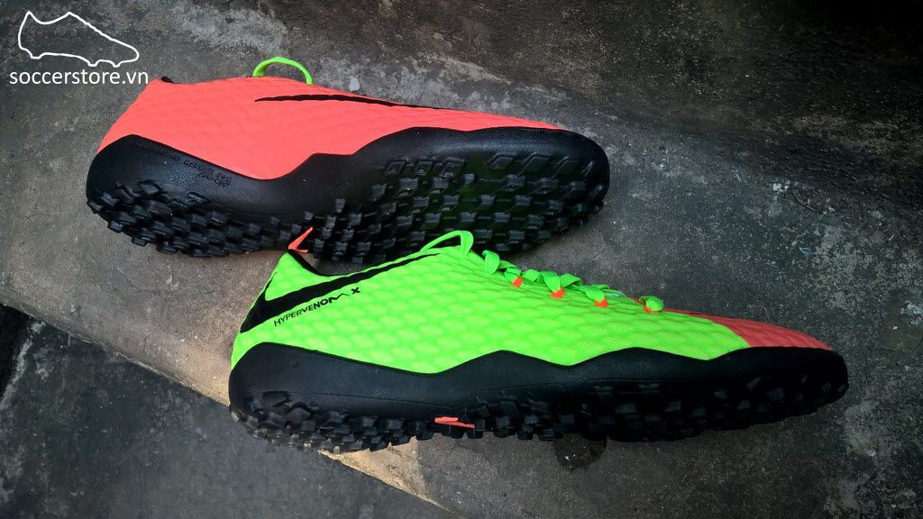 nike hypervenom phelon tf green